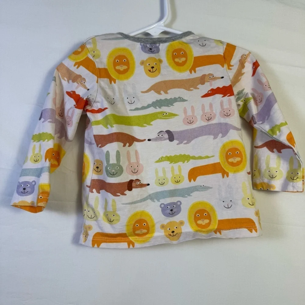 Peppy Mini Colorful Animal Print Kids Sleep Shirt Size 18M